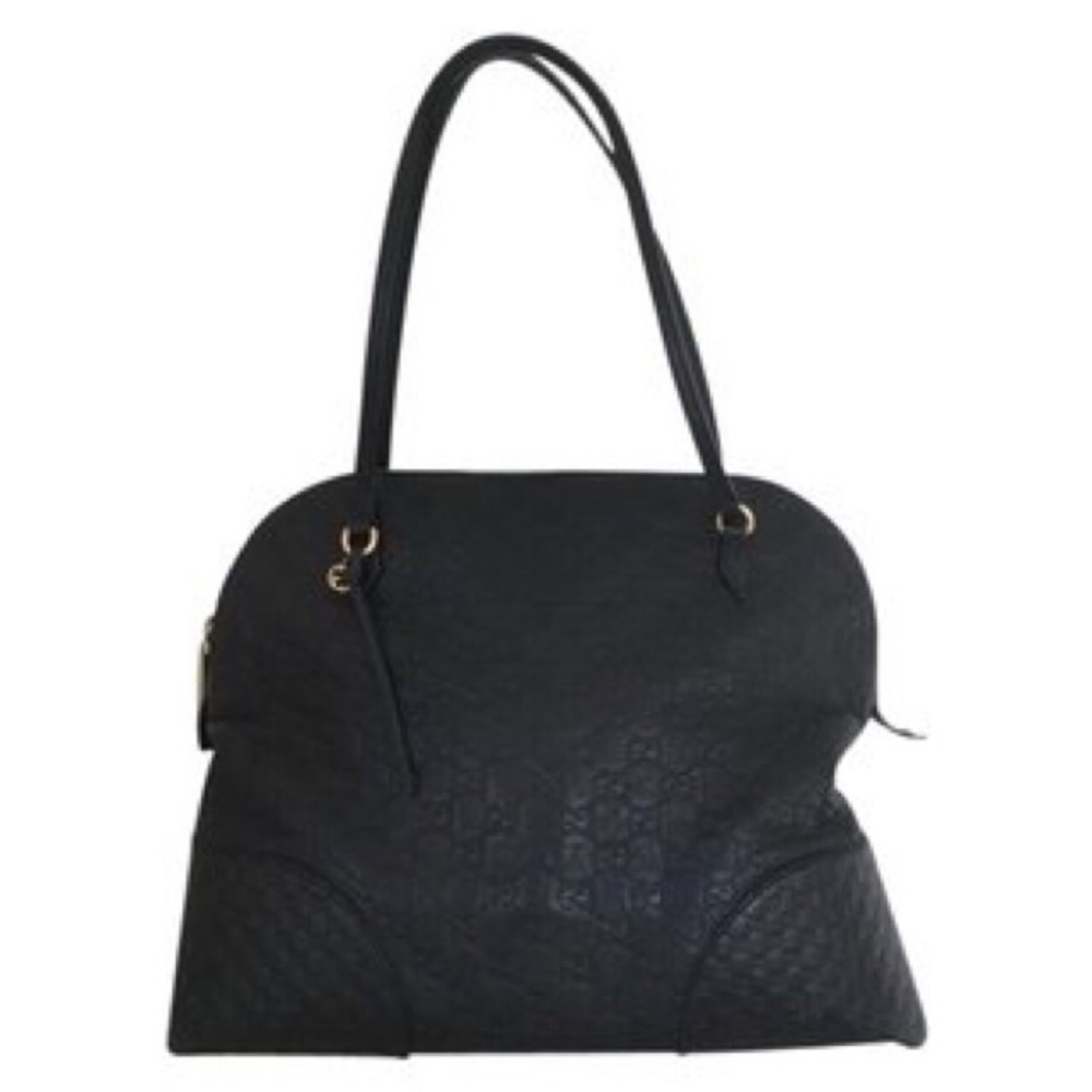 GUCCI monogramed black leather, zip closure, gold hardware, authentic π― - Picture 1 of 8